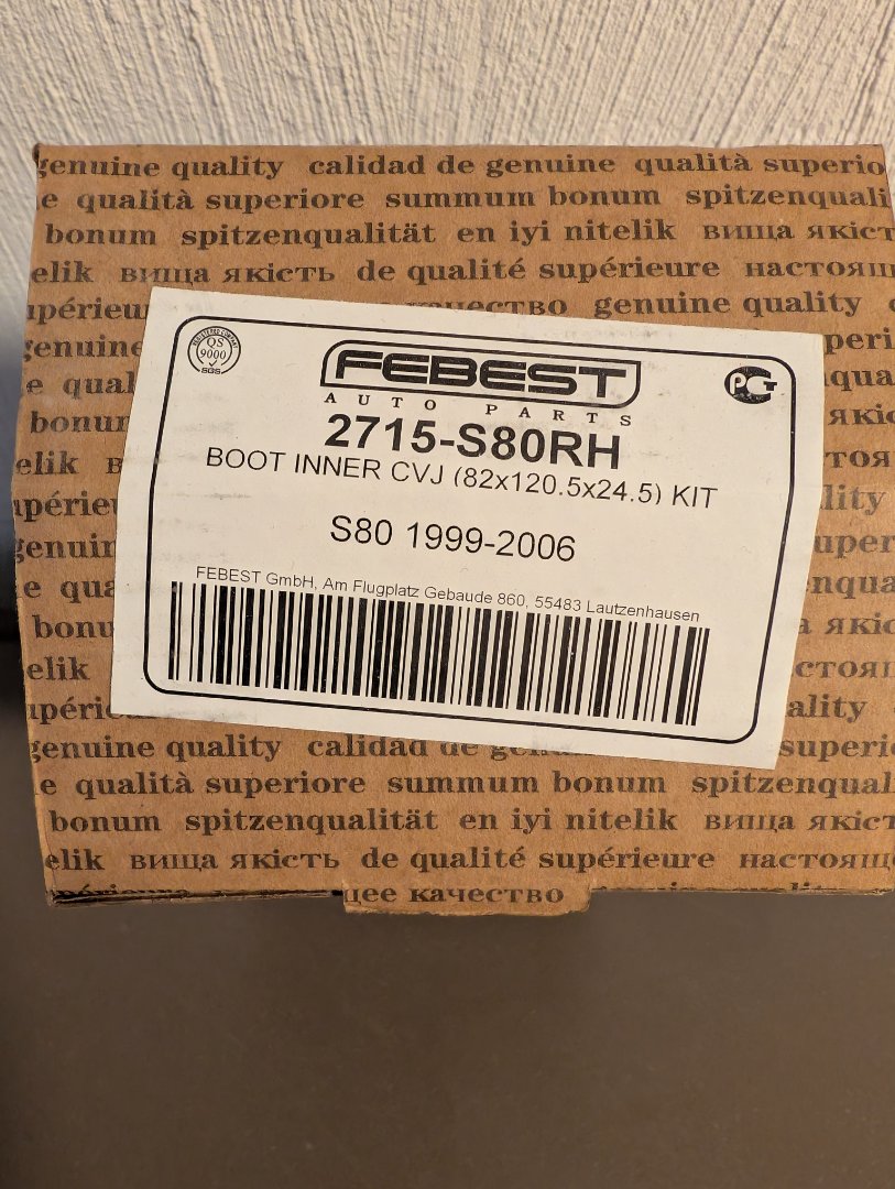 VOLVO V70 - Drivakselmansjett venstre foran