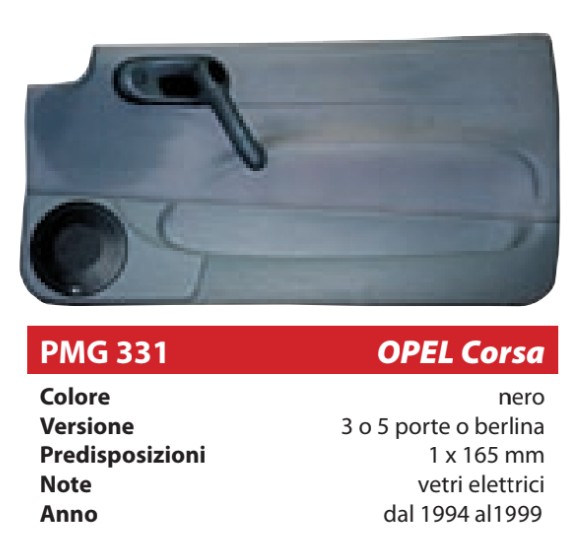 Opel Corsa B - Dørtrekk/panel – bilde 3 av 3