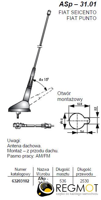 Fiat Punto - Antenne – bilde 3 av 4